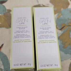 Mary Kay Satin Lips Shea Sugar Scrub - White and Green